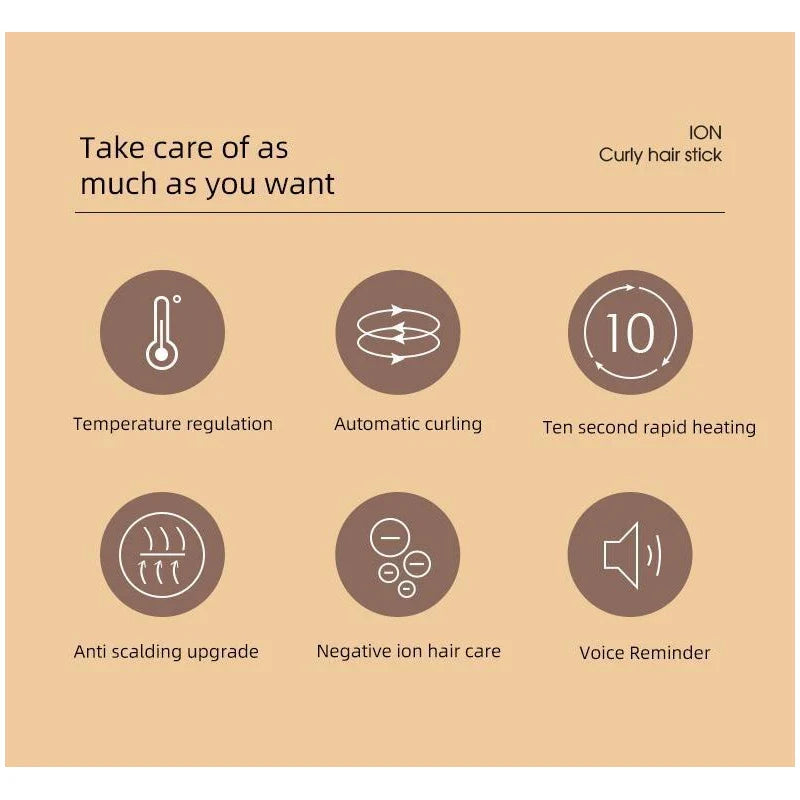 Automatic Rotating Hair Curler – 32mm Electric Curling Wand