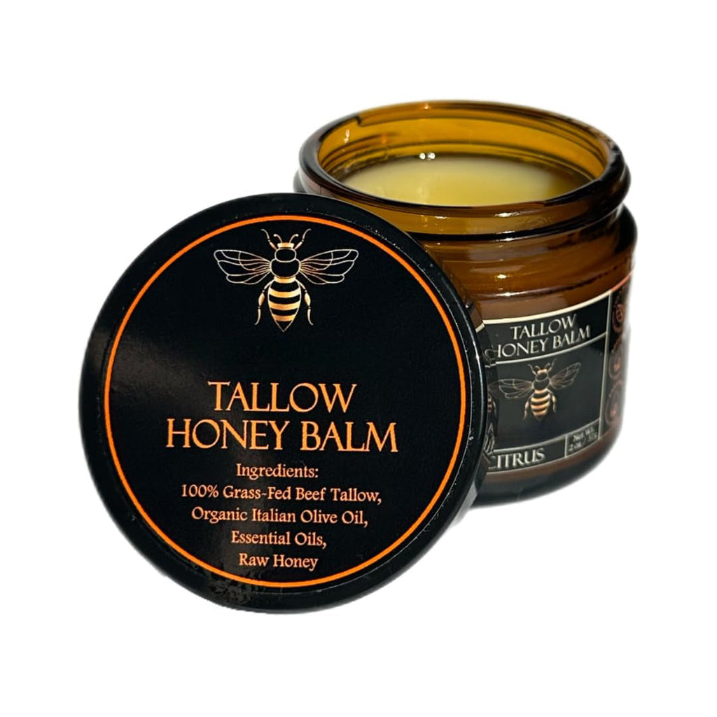 Honey Tallow Balm – Grass-Fed Tallow & Raw Honey Intense Moisture Cream