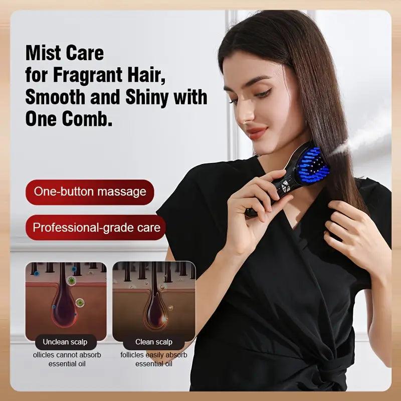 2-in-1 Ionic Hair Dryer & Straightening Comb – Smooth Styling Tool